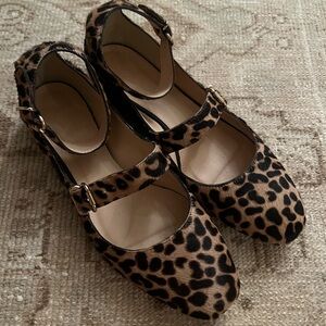 J. crew Leopard Print Mary Jane Flats
